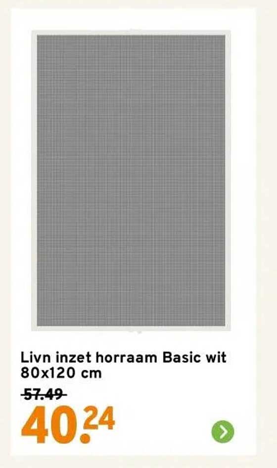 Livn inzet horraam Basic wit 80x120 cm