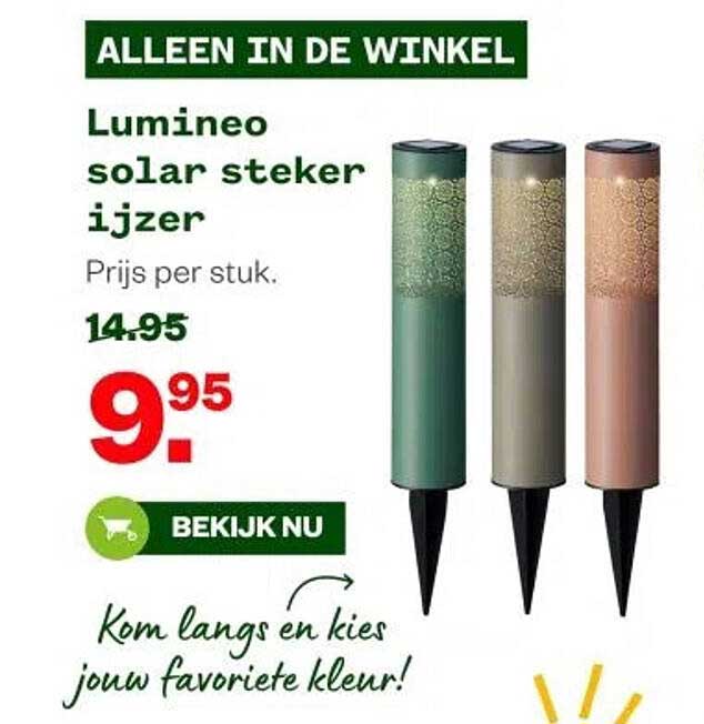 Lumileo solar steker ijzer