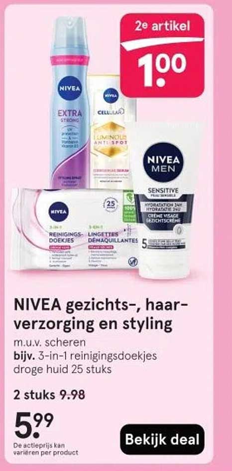 NIVEA gezichts-, haar- verzorging en styling