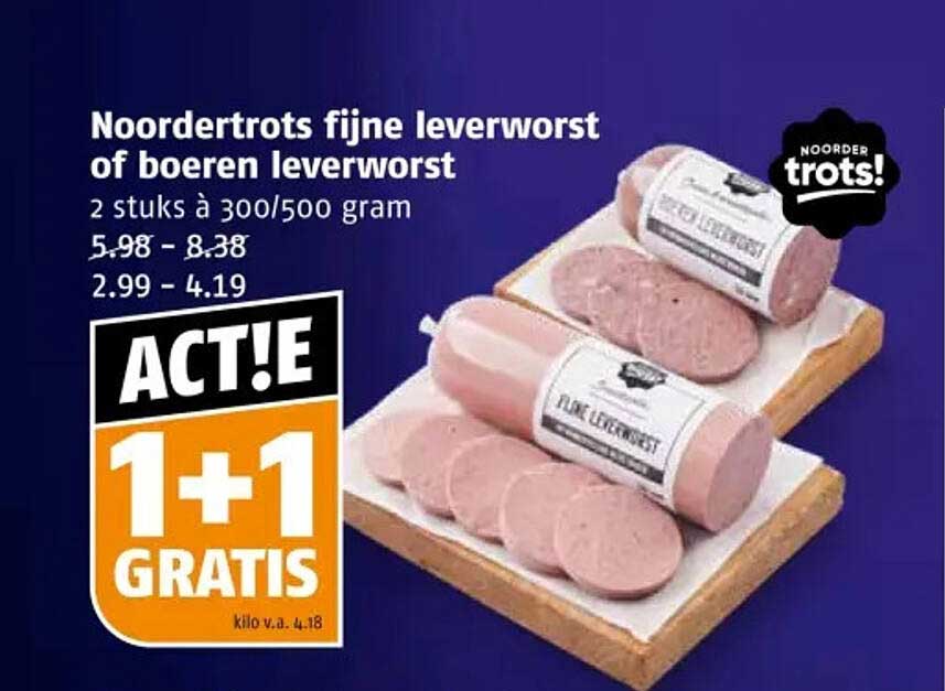 Noordertrots fijne leverworst of boeren leverworst