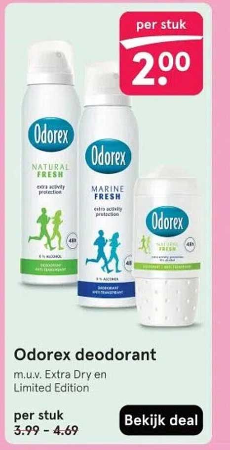Odorex deodorant m.u.v. Extra Dry en Limited Edition