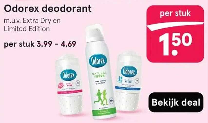 Odorex deodorant m.u.v. Extra Dry en Limited Edition