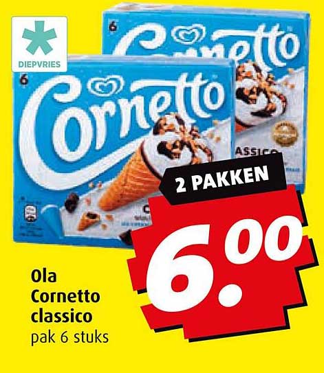 Ola Cornetto classico pak 6 stuks
