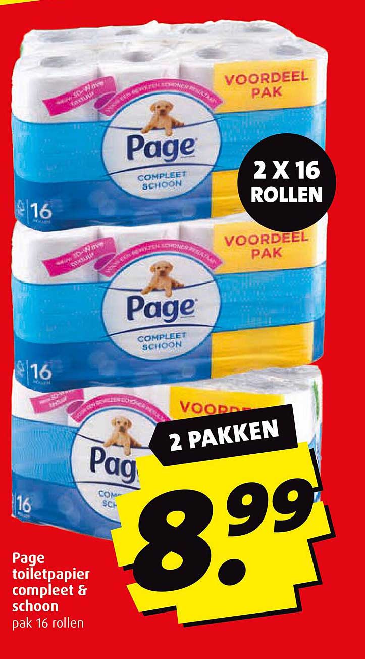 Page toiletpapier compleet & schoon