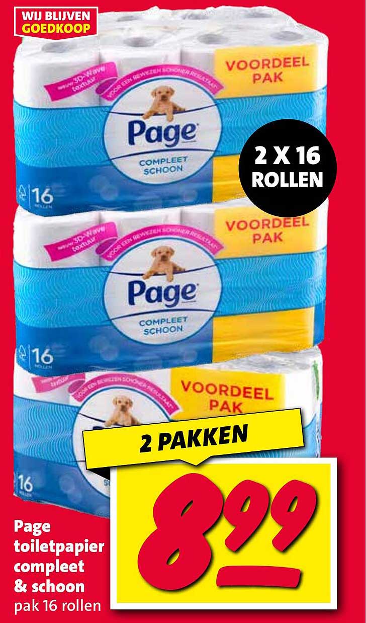 Page toiletpapier compleet & schoon pak 16 rollen