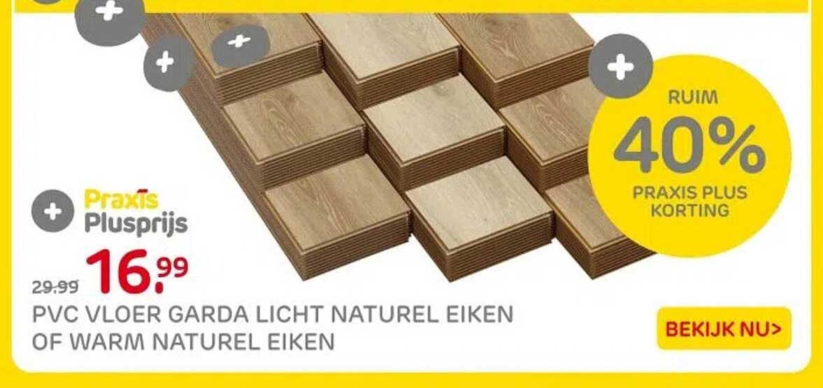 PVC VLOER GARDA LICHT NATUUREL EIKEN OF WARM NATUUR EIKEN