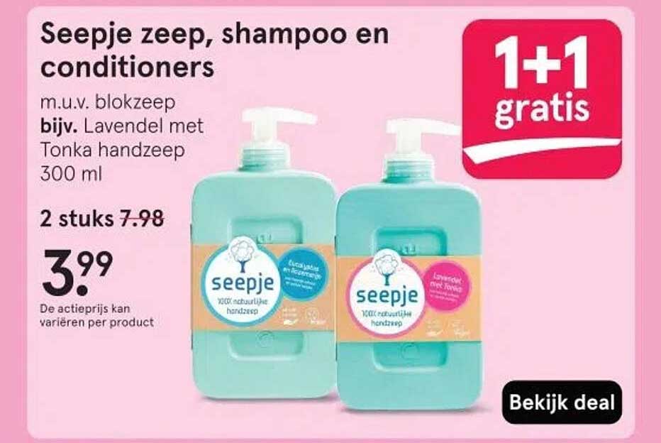 Seepje zeep, shampoo en conditioners