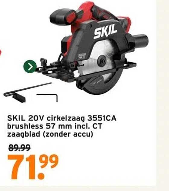 SKIL 20V cirkelzaag 3551CA brushless 57 mm incl. CT zaagblad (zonder accu)