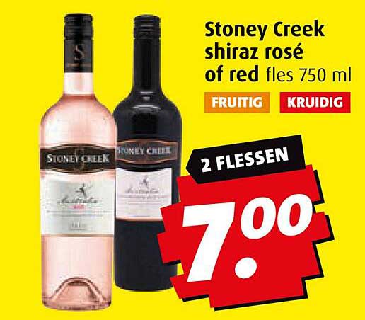 Stoney Creek shiraz rosé of red fles 750 ml