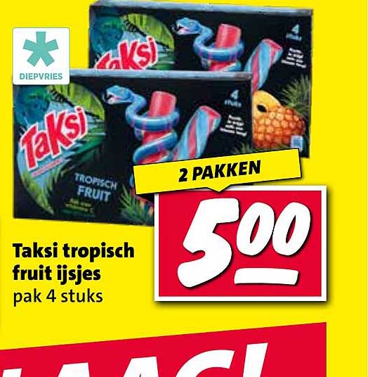 Taksi tropisch fruit ijsjes pak 4 stuks