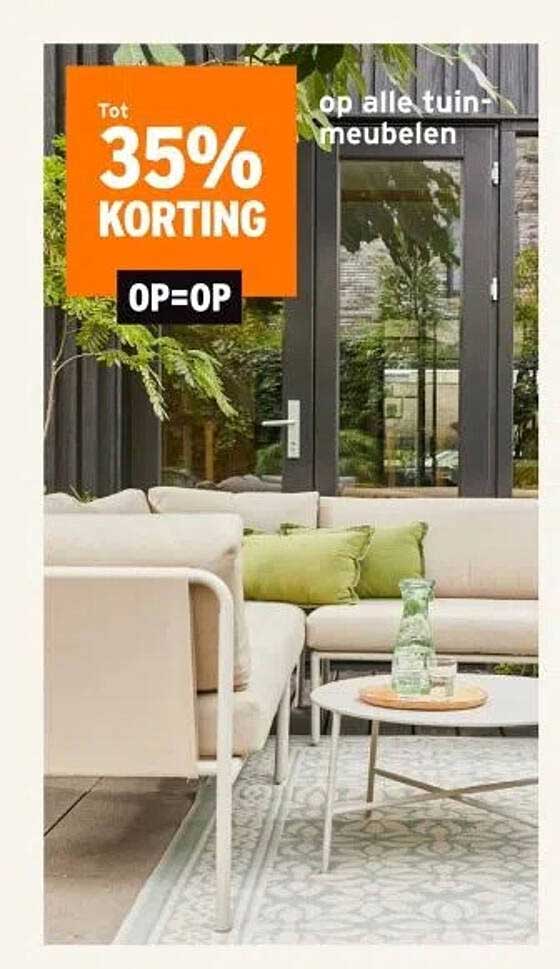 Tot 35% KORTING op alle tuin-meubelen