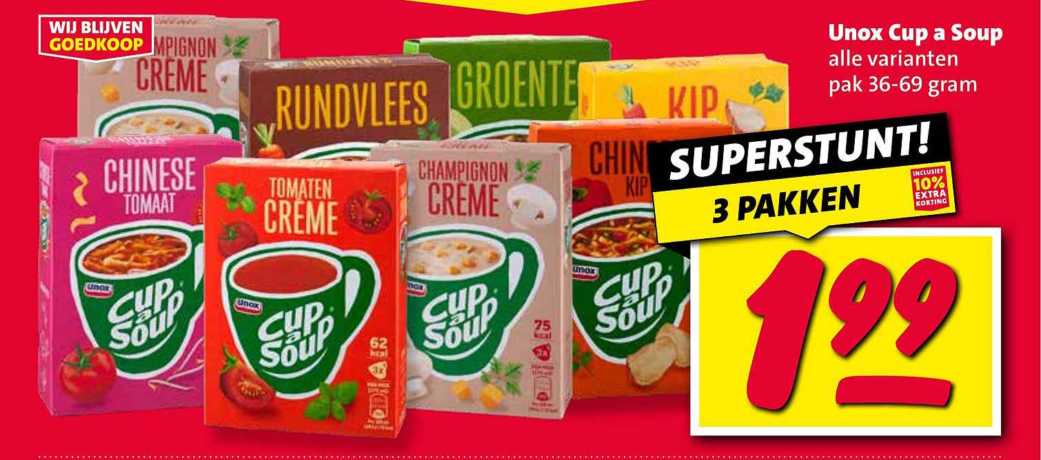 Unox Cup a Soup alle varianten pak 36-69 gram