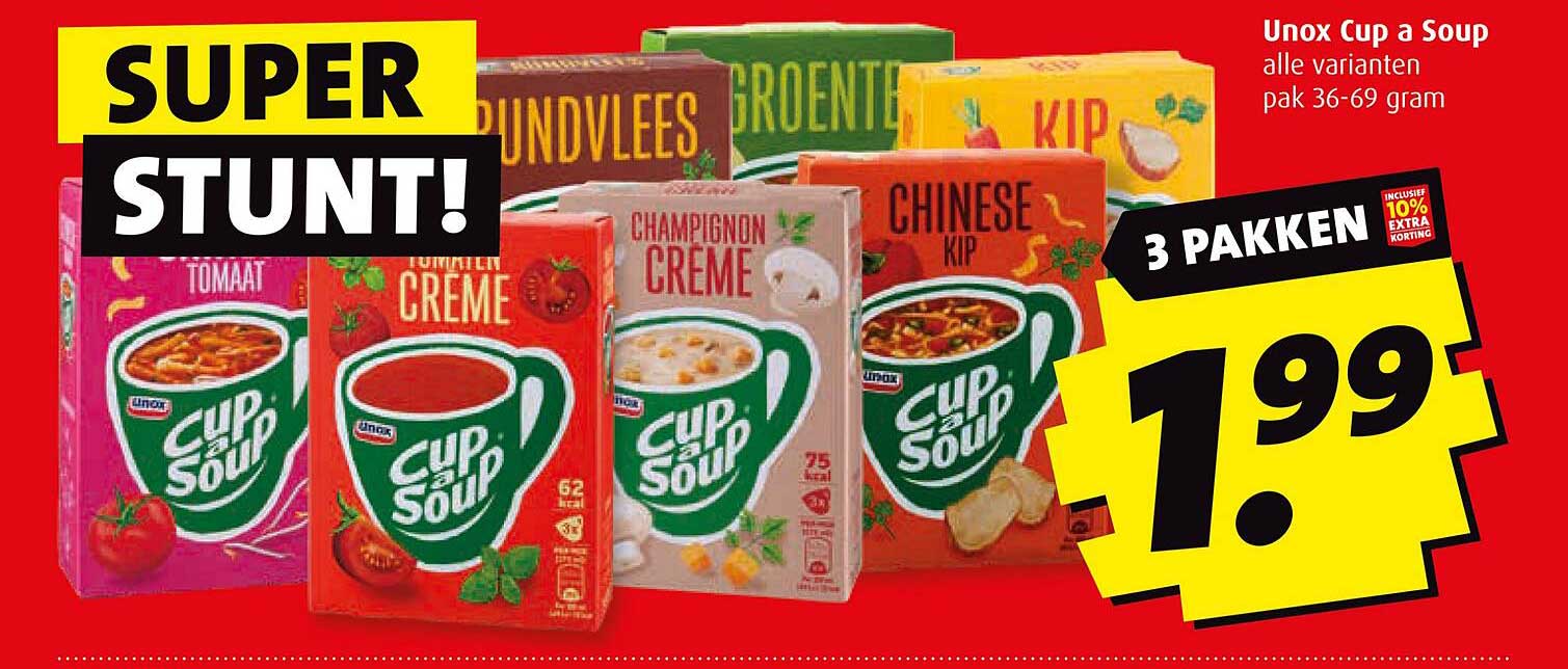Unox Cup a Soup alle varianten pak 36-69 gram