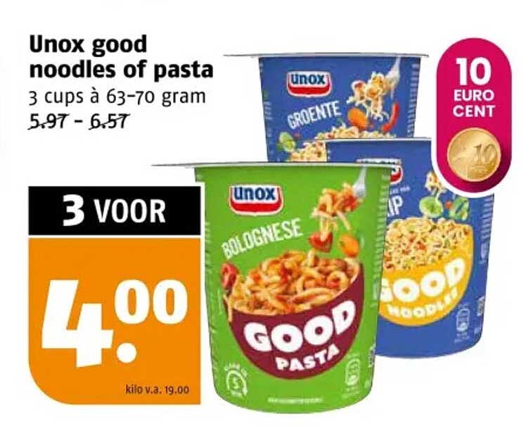 Unox good noodles of pasta