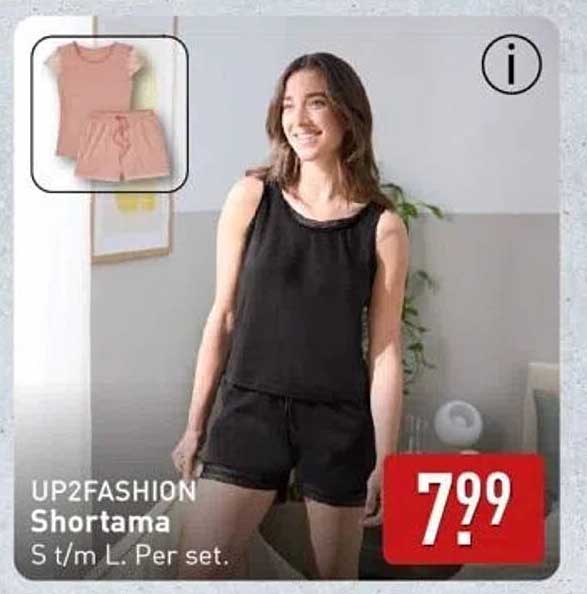 UP2FASHION Shortama S t/m L. Per set.