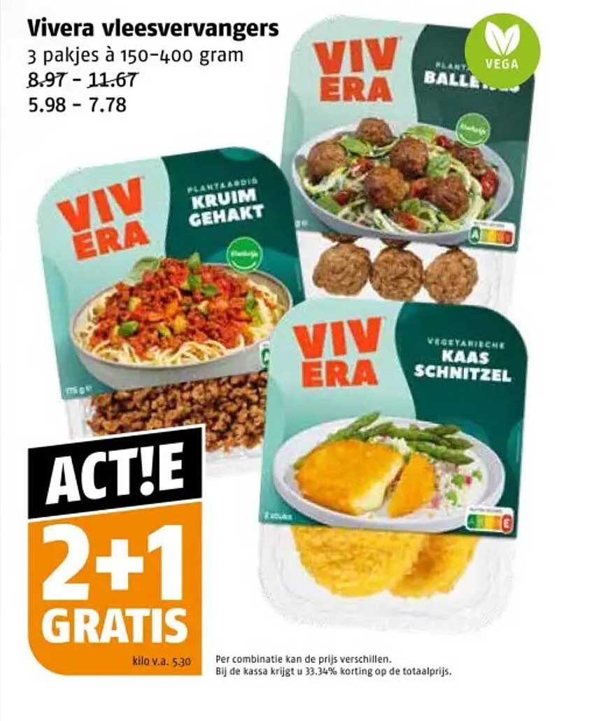Vivera vleesvervangers 3 pakjes à 150-400 gram