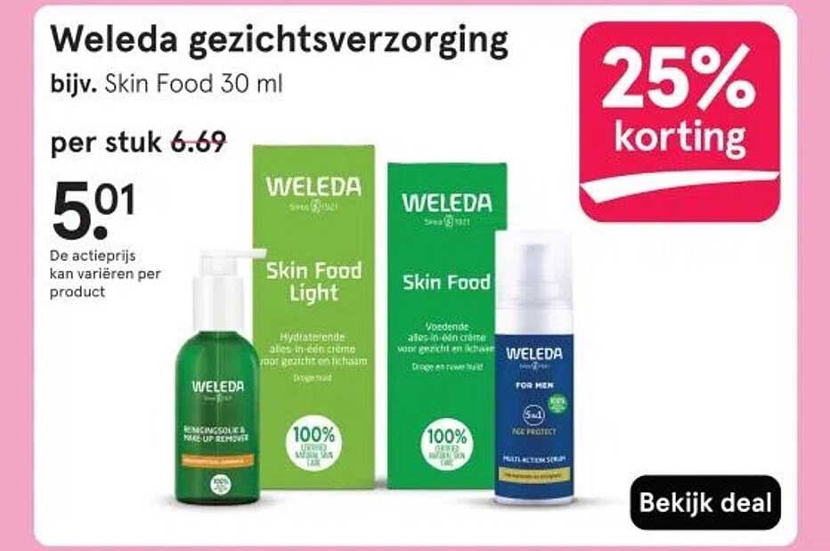 Weleda gezichtsverzorging bijv. Skin Food 30 ml