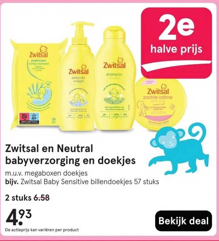 Zwitsal en Neutral babyverzorging en doekjes