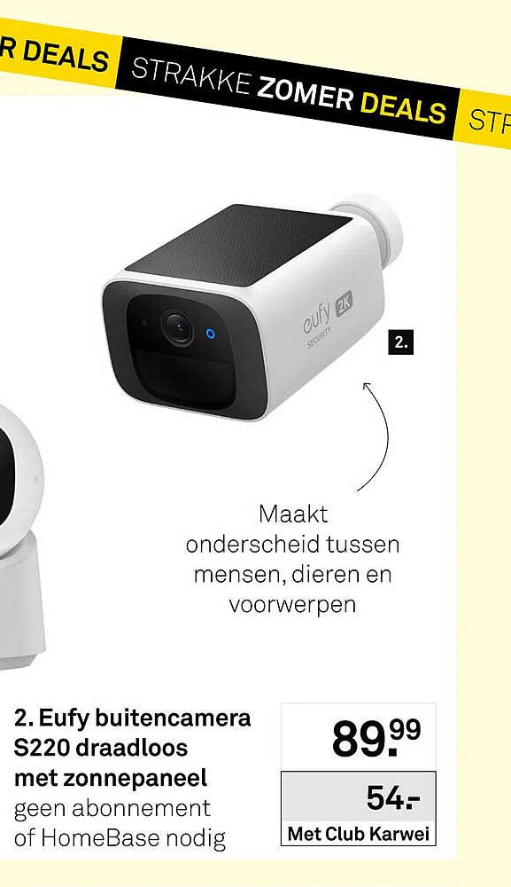 2. Eufy buitencamera S220 draadloos met zonnepaneel