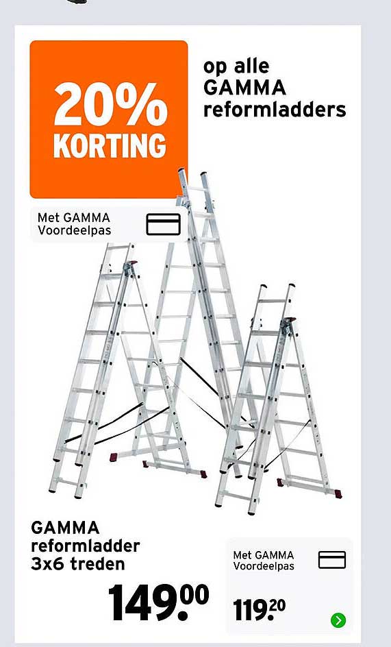 20% korting op alle GAMMA reformladders