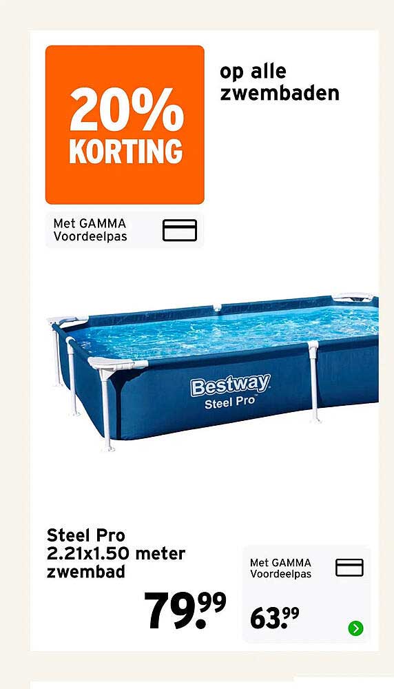 20% KORTING op alle zwembaden