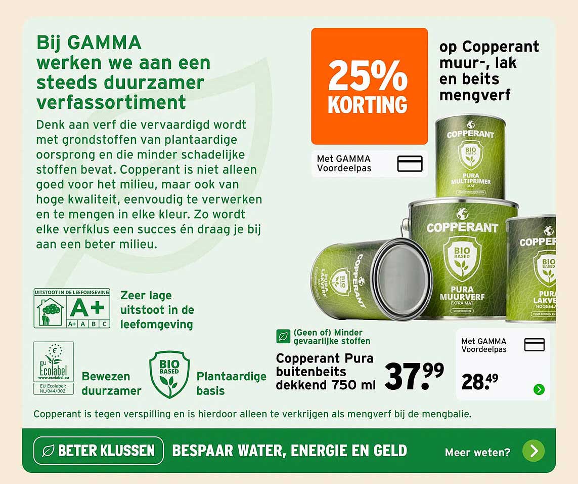 25% KORTING op Copperant muur-, lak en beits mengverf