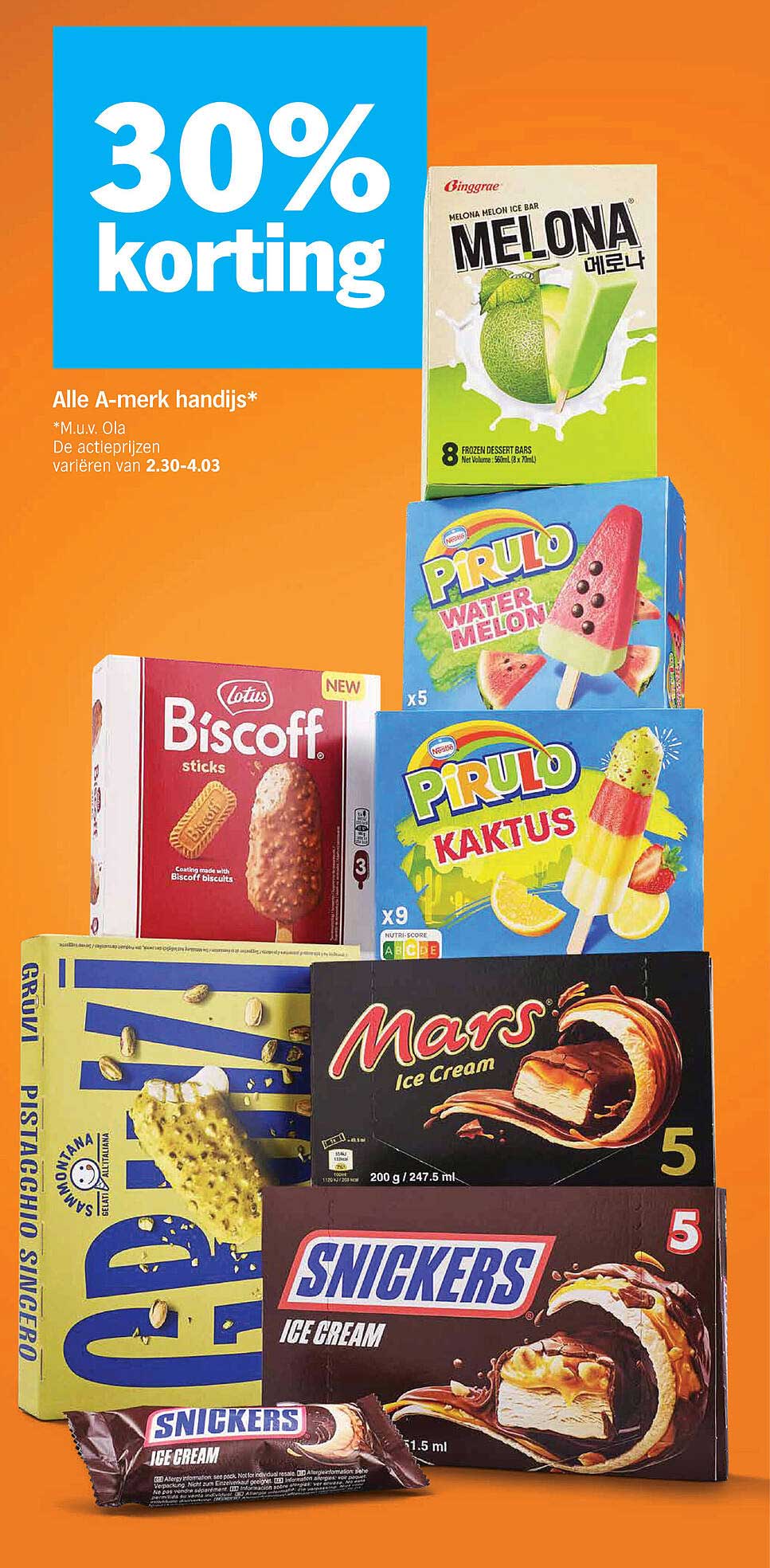 30% korting Alle A-merk handijs*