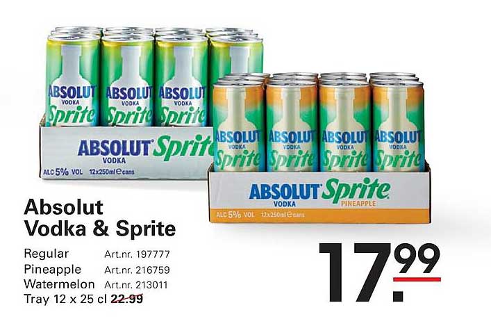 Absolut Vodka & Sprite
