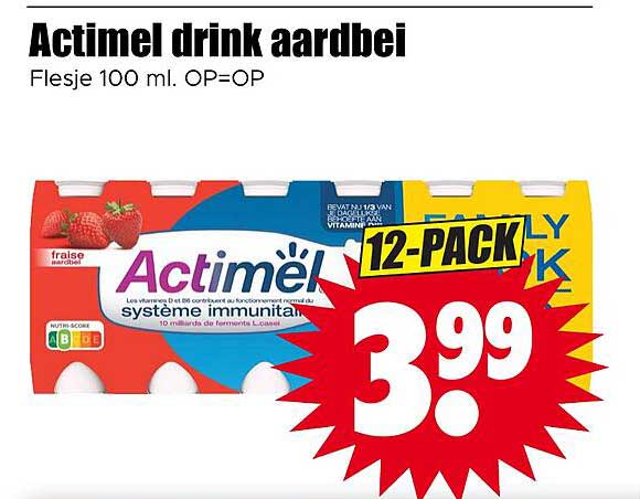 Actimel drink aardbei