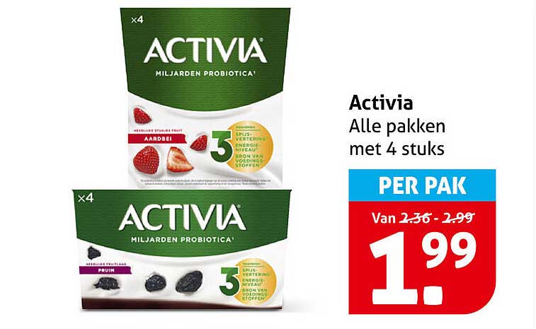 Activia Alle pakken met 4 stuks PER PAK