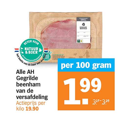 Alle AH Gegrilde beenham van de versafdeling