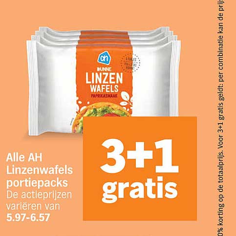 Alle AH Linzenwafels portiepack 3+1 gratis