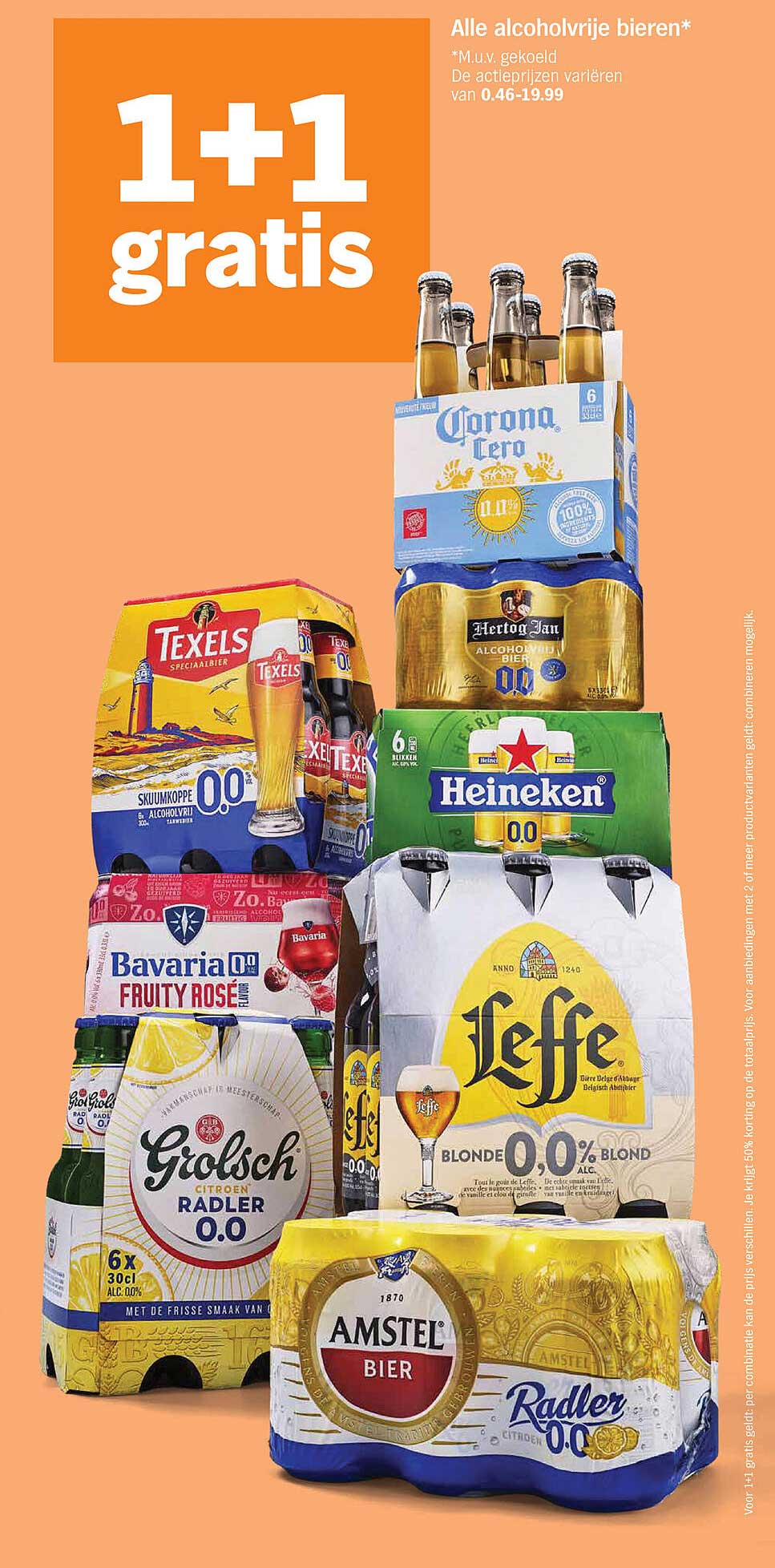 Alle alcoholvrije bieren* 1+1 gratis