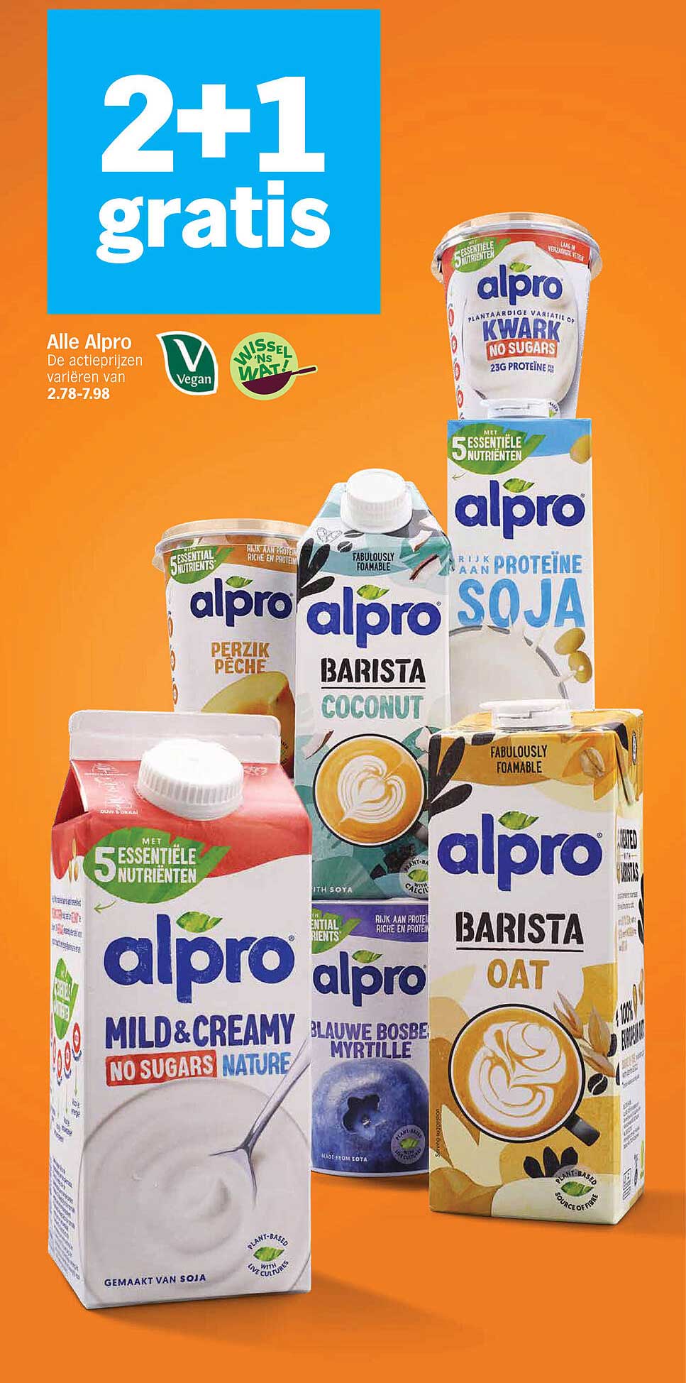 Alle Alpro 2+1 gratis