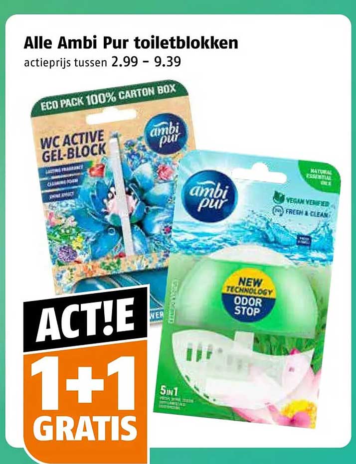 Alle Ambi Pur toiletblokken 1+1 gratis