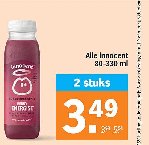 Alle innocent 80-330 ml 2 stuks