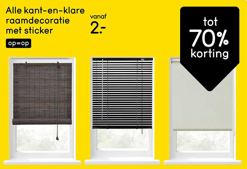 Alle kant-en-klare raamdecoratie met sticker op=op