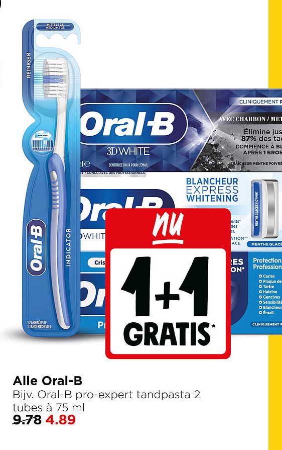 Alle Oral-B 1+1 GRATIS*