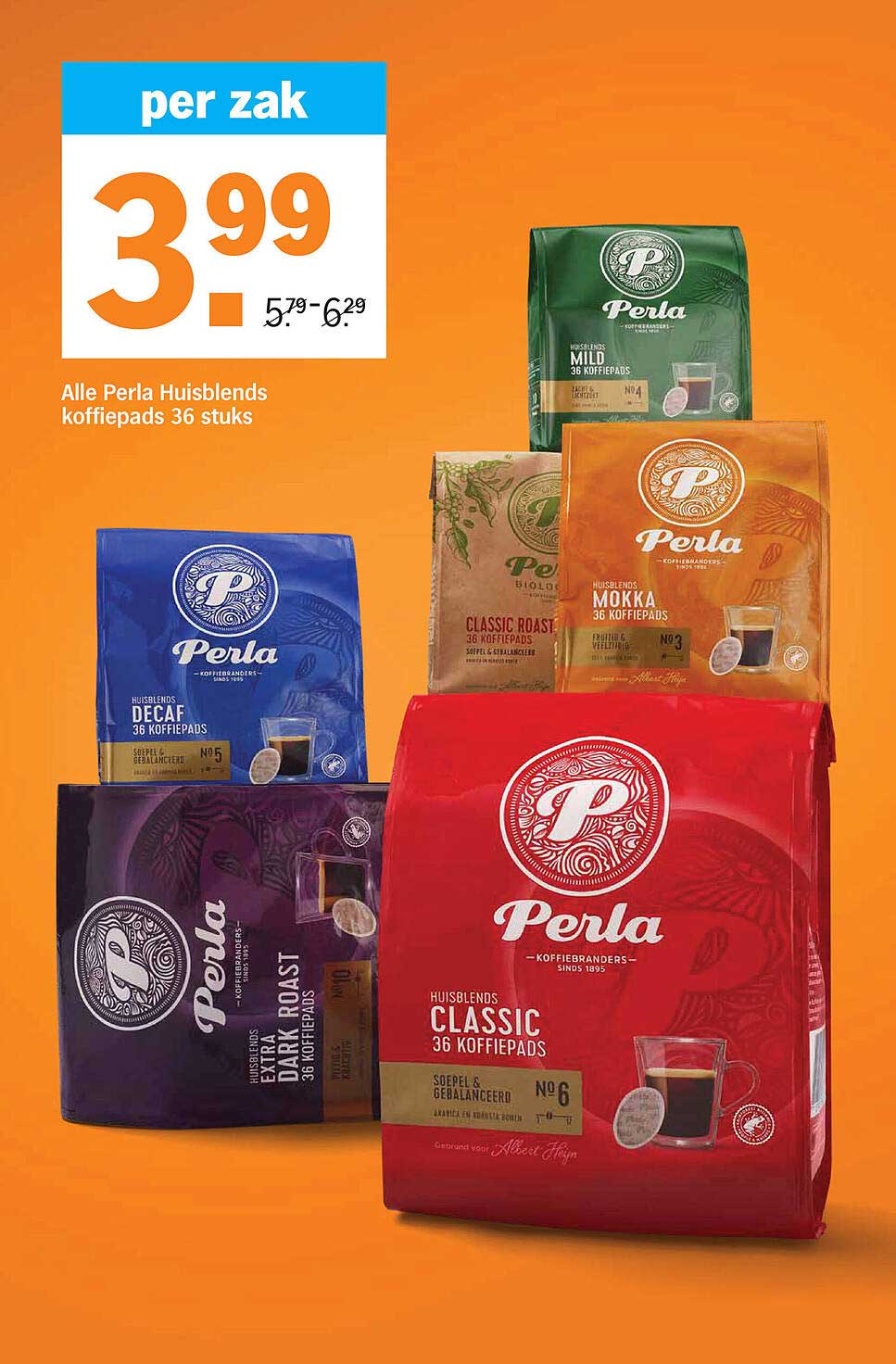 Alle Perla Huisblends koffiepads 36 stuks