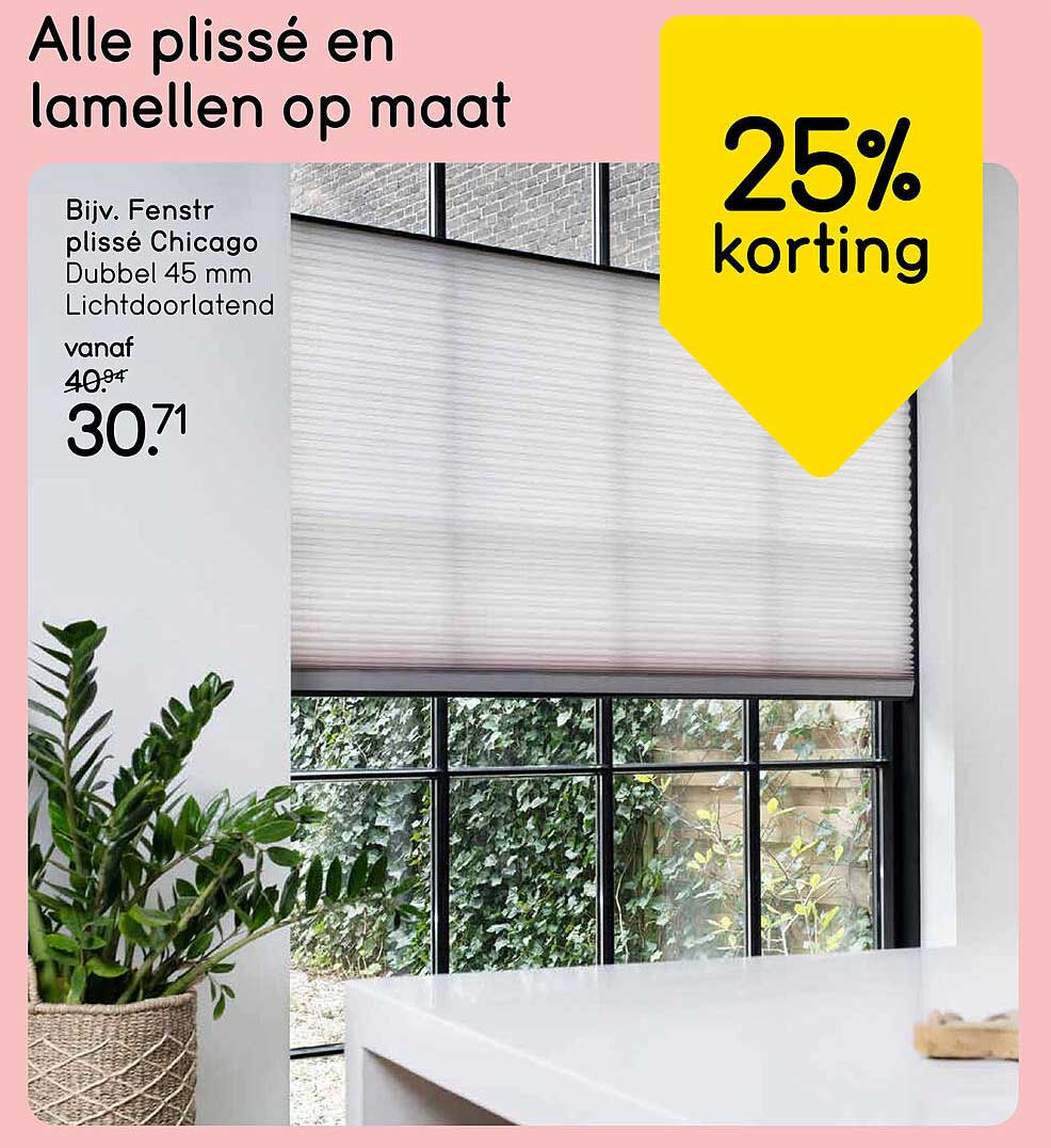 Alle plissé en lamellen op maat