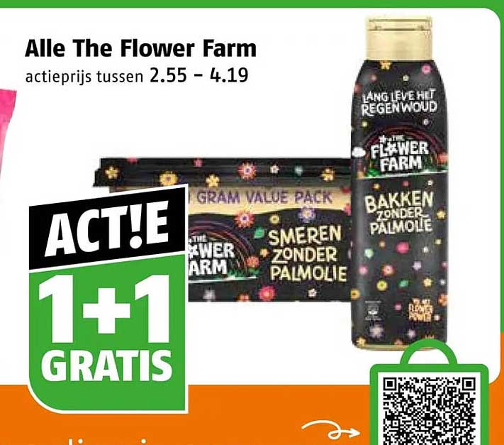 Alle The Flower Farm actieprijs tussen 2.55 - 4.19 1+1 GRATIS