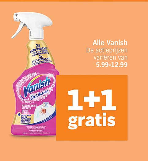 Alle Vanish 1+1 gratis