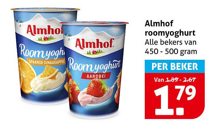 Almhof roomyoghurt PER BEKER