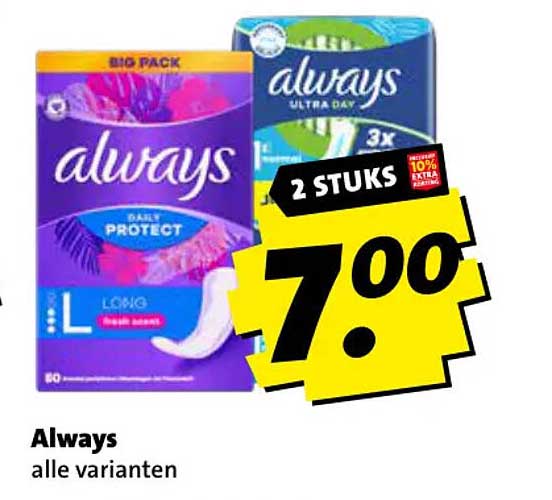 Always alle varianten 2 stuks