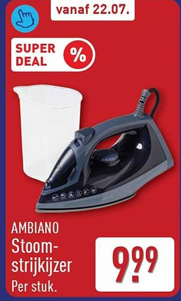 AMBIANO Stoom-strijkijzer Per stuk.