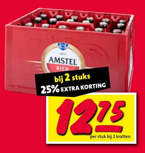 Amstel Bier bij 2 stuks 25% extra korting