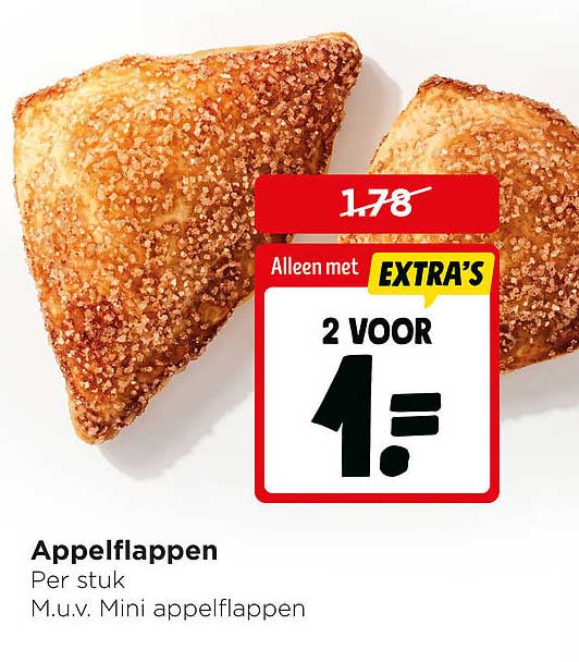 Appelflappen 2 voor 1.