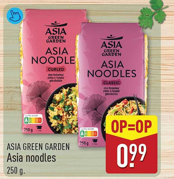 ASIA GREEN GARDEN Asia noodles 250 g. OP=OP