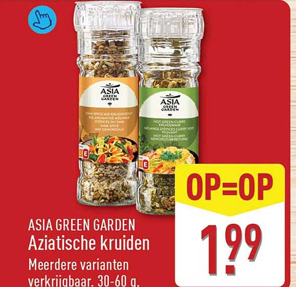 ASIA GREEN GARDEN Aziatische kruiden Meerdere varianten verkrijgbaar. 30-60 g. OP=OP