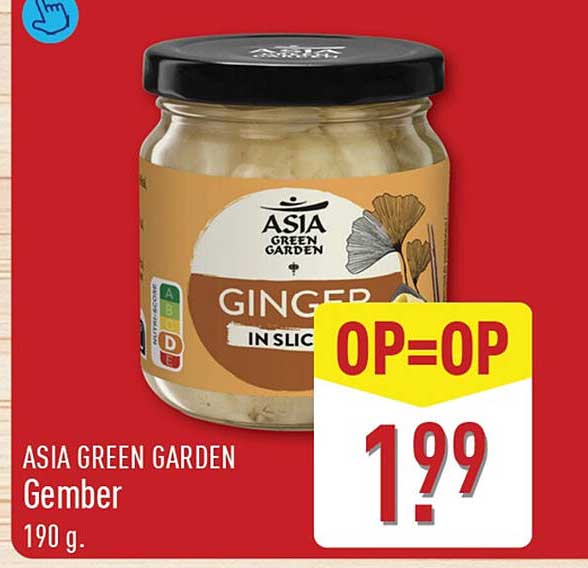 ASIA GREEN GARDEN Gember 190 g OP=OP